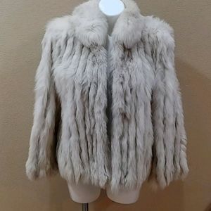 Saga Blue Fox Fur Norway Women's Large EUC